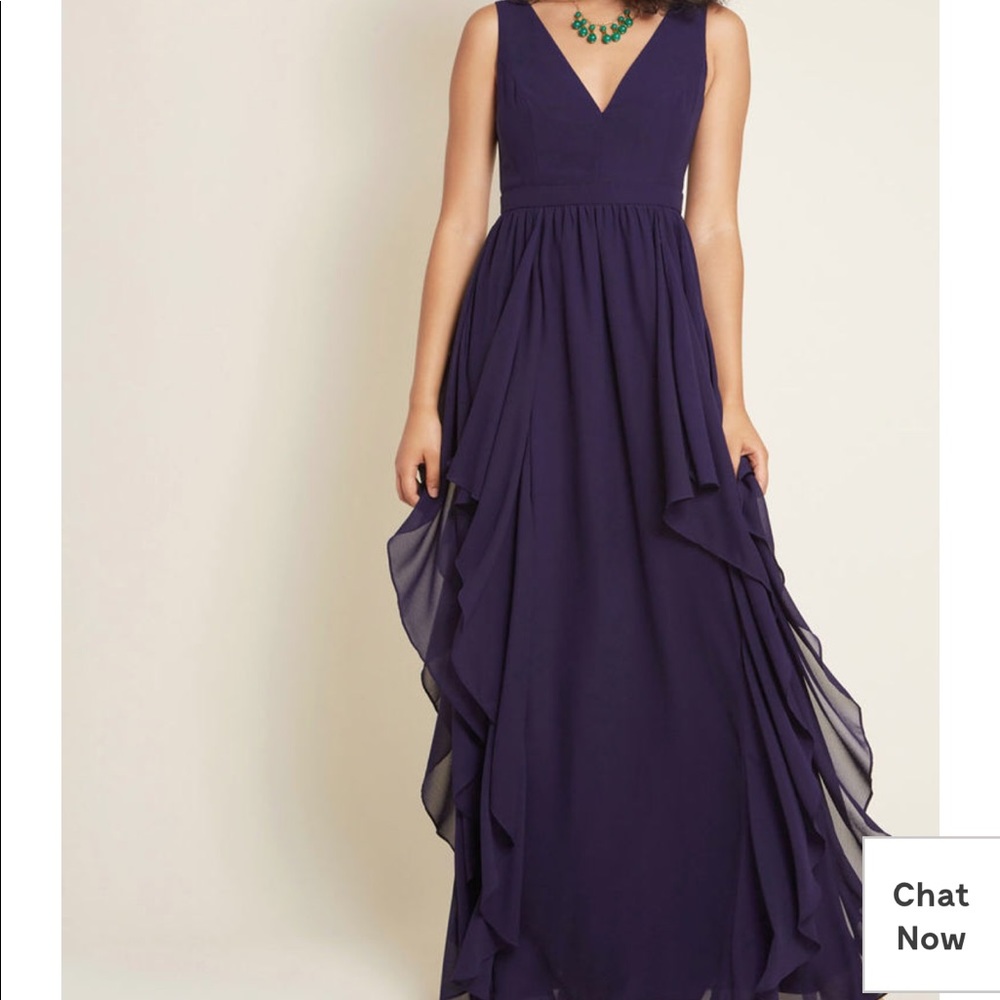 Blue maxi evening dress